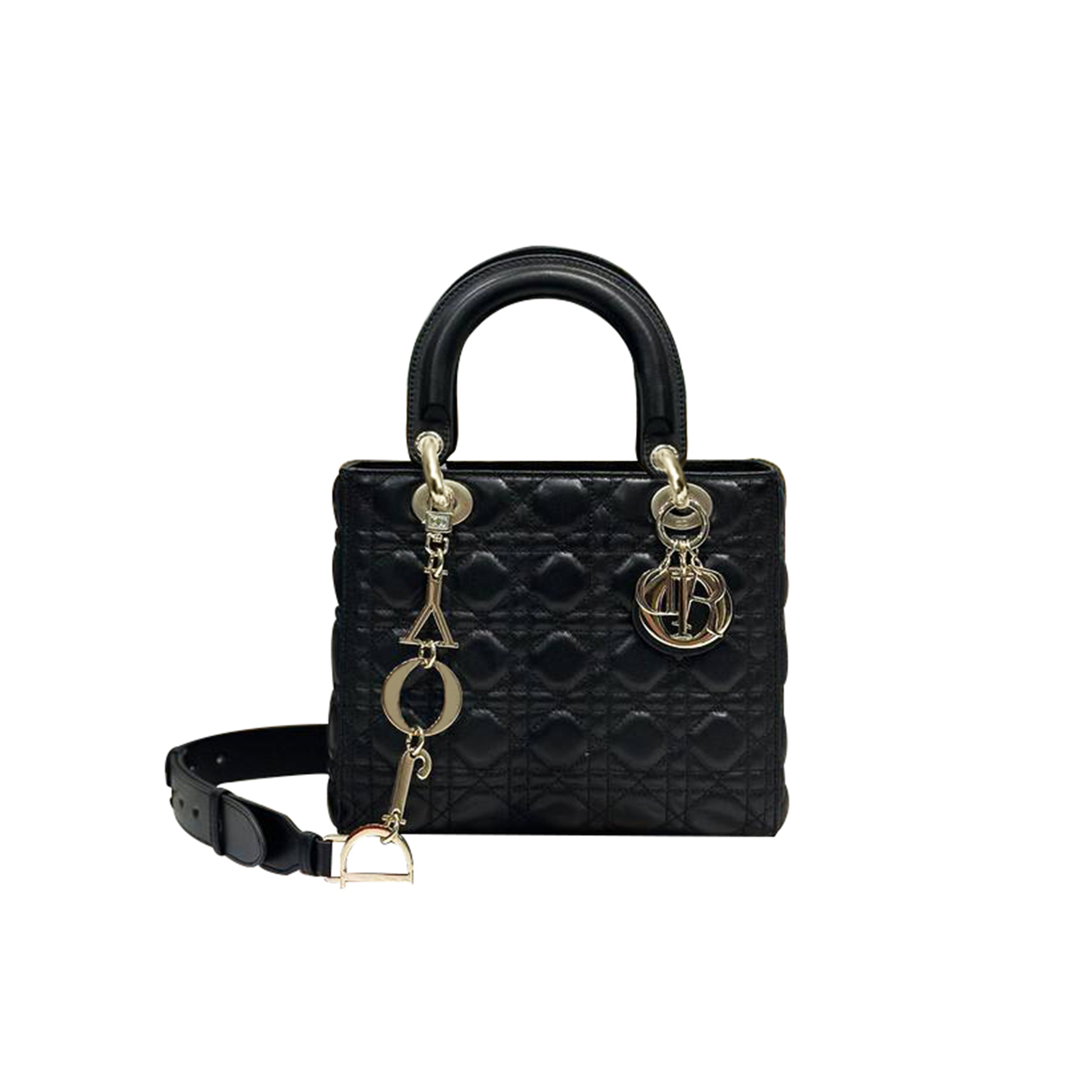 DIOR LADY D-JOY FIVE GRID BLACK SHEEP (24*20*11cm)